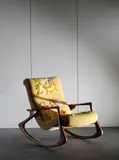 and Erica Wilson by Vladimir Kagan, circa 1971, walnut with wool embroidered upholstery, sold Apr 2016