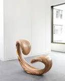 Pascal Dowers and Chris Wilson, Wave Chair, 2012, lacquered plywood and wood with acrylic laminate and sheet metal