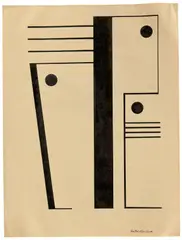 Peter Röhl, Ohne Titel, 1922, Tusche auf chamoisfarbenem Papier