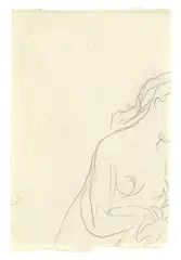 René Magritte, Ohne Titel (Weiblicher Akt), Um 1930, Bleistift auf Papier (Fragment)