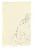 René Magritte, Ohne Titel (Weiblicher Akt), Um 1930, Bleistift auf Papier (Fragment)