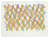 Ohne Titel by Piero Dorazio, 1962, Aquarell auf Velin (Wasserzeichen: Krone mit Schriftzug „Umbria Italia„), sold Jun 2016