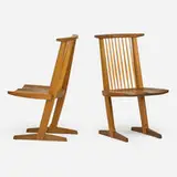 Pair of Conoid chairs by Mira Nakashima, Nakashima Studio, sold Jan 2019