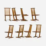 Set of eight Conoid chairs by Mira Nakashima, Nakashima Studio, sold Jan 2019