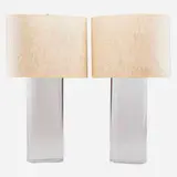 Karl Springer, Pair of Oval lamps, Karl Springer, Ltd