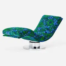 attribution Milo Baughman, Swivel rocking lounge chair