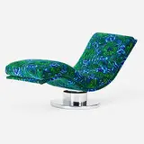 attribution Milo Baughman, Swivel rocking lounge chair