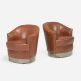 Karl Springer, Pair of lounge chairs, Karl Springer, Ltd
