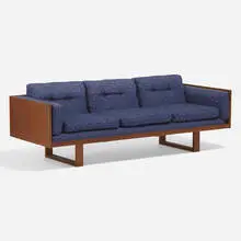Sofa by Poul Cadovius, c. 1965, upholstery, teak, sold May 2024
