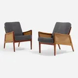 Peter Hvidt & Orla Mølgaard-Nielsen, Lounge chairs model FD151, pair