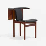 Hans Olsen, King Frederik VII chair, c.1960, teak, brass, vinyl