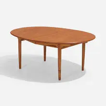 Dining table, model JH 567 by Hans J. Wegner, c. 1955, teak, sold May 2024