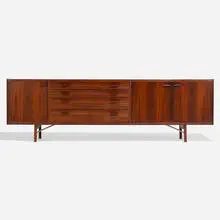 Ib Kofod-Larsen, Cabinet, c. 1960, rosewood, steel
