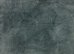 Palimpseste by Georges Noël, 1960, Mischtechnik auf Papier, auf Leinwand aufgezogen, sold Jun 2016