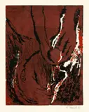 Georg Baselitz, Profilkopf, 1982, Farbholzschnitt auf festem Papier