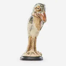 Robert Wallace Martin for Martin Brothers Pottery, Tall bird tobacco jar, England