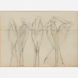 Martin Brothers Pottery, Untitled sketch (Storks)