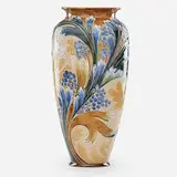 Large vase by Eleanor Tosen and Mark Marshall for Doulton Lambeth, England, sold Jan 2019