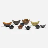 Gunnar Nylund, Collection of ten bowls, 1954, glazed stoneware