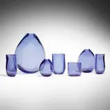 Per Lütken, Collection of seven vases, c. 1960, hand-blown glass