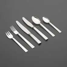 Bernadotte flatware service by Prince Sigvard Bernadotte, c. 1939, sterling silver, stainless steel, sold May 2024