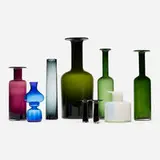 Holmegaard, Collection of seven vessels, c. 1961, glass