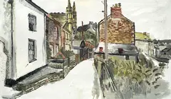 South Street, Polruan by Fred Yates, oil on board, sold Apr 2016