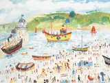 St Ives by Simeon Stafford, oil on board, sold Apr 2016