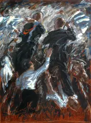 'Raising the Standard of Righteousness on the Moral High Ground' by John Keane, sold Apr 2016