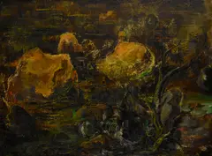 Underwater landscape by Cecil Higgs, oil on canvas, offered Apr 2016