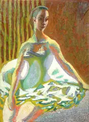 Zdzislaw Ruszkowski, Rosemarie Cockayne, three-quarter length wearing a tutu