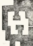 Eduardo Chillida, La Nuit“. 1995 (1976), Radierung auf einem Doppelbogen Arches-Velin
