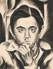 Christian Arnold, Selbst, 1925, Tuschpinsel auf Papier