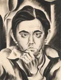 Christian Arnold, Selbst, 1925, Tuschpinsel auf Papier