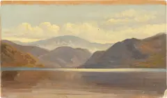 Thomas Fearnley, Fjordlandschaft, 1837, Öl auf Papier