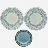 Group of three early plates by Mary Sheerer and Leona Nicholson for Newcomb College Pottery, sold Jan 2019