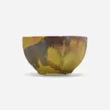 Tea bowl by Toshiko Takaezu, c. 1985, glazed porcelain, sold Apr 2024