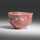 Tea bowl by Toshiko Takaezu, c. 1992, glazed porcelain, sold Apr 2024