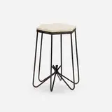 Jean Royere, Occasional table, c. 1955, travertine, iron