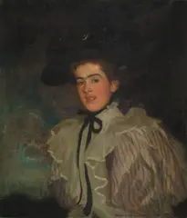 Maurice Greiffenhagen, Portrait of Miss Somers, oil on canvas