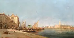 Venetian scene by Charles Malfroy, oil on canvas, offered Apr 2016