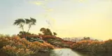 Edwin Henry Boddington, A pair of river landscapes, one signed and indistinctly dated (lower left) and the other signed with initials (lower left),  oil on canvas