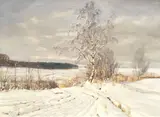 Harald Pryn, Winter landscape, oil on canvas