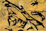 Samedan IV-H-4/9 by Emil Schumacher, 1998, Farbserigrafie über Öl auf Holz, sold Nov 2019