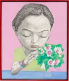 Xin Haizhou, Cartoon Girl No. 2, 1998, Öl auf Leinwand