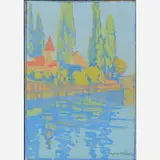 Margaret Jordan Patterson, Untitled (Cypresses Along the Water)