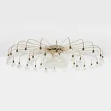 Monumental chandelier from the Palmengarten Society House, Frankfurt by Modern, c. 1954, enameled steel, acrylic, enameled brass, sold Apr 2024