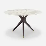 Ico Parisi, Dining table, 1949, marble, stained beech, brass