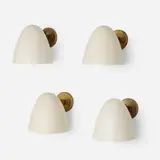 Gino Sarfatti, Sconces, set of four, 1956, enameled aluminum, brass