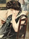 The letter by Franz Gaillard, oil on panel, offered Apr 2016